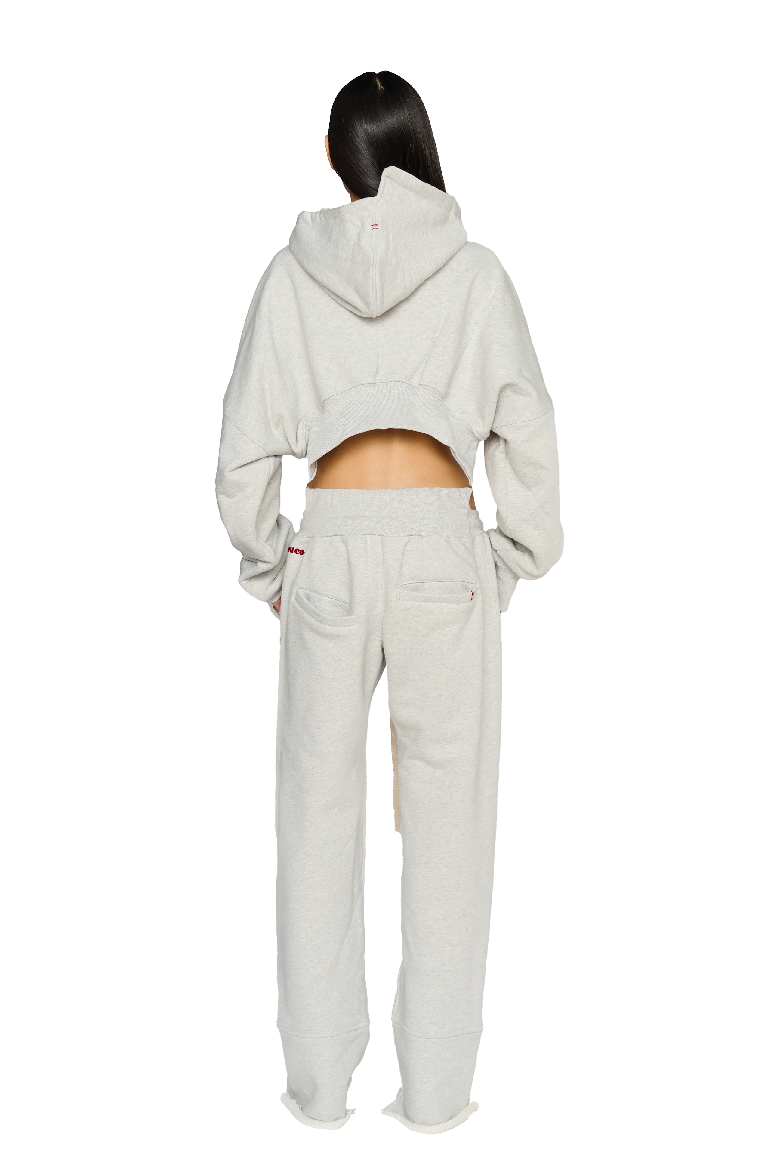 Asymmetric, Fitted Crotch Tracksuit Bottoms - Cloud - Image 3