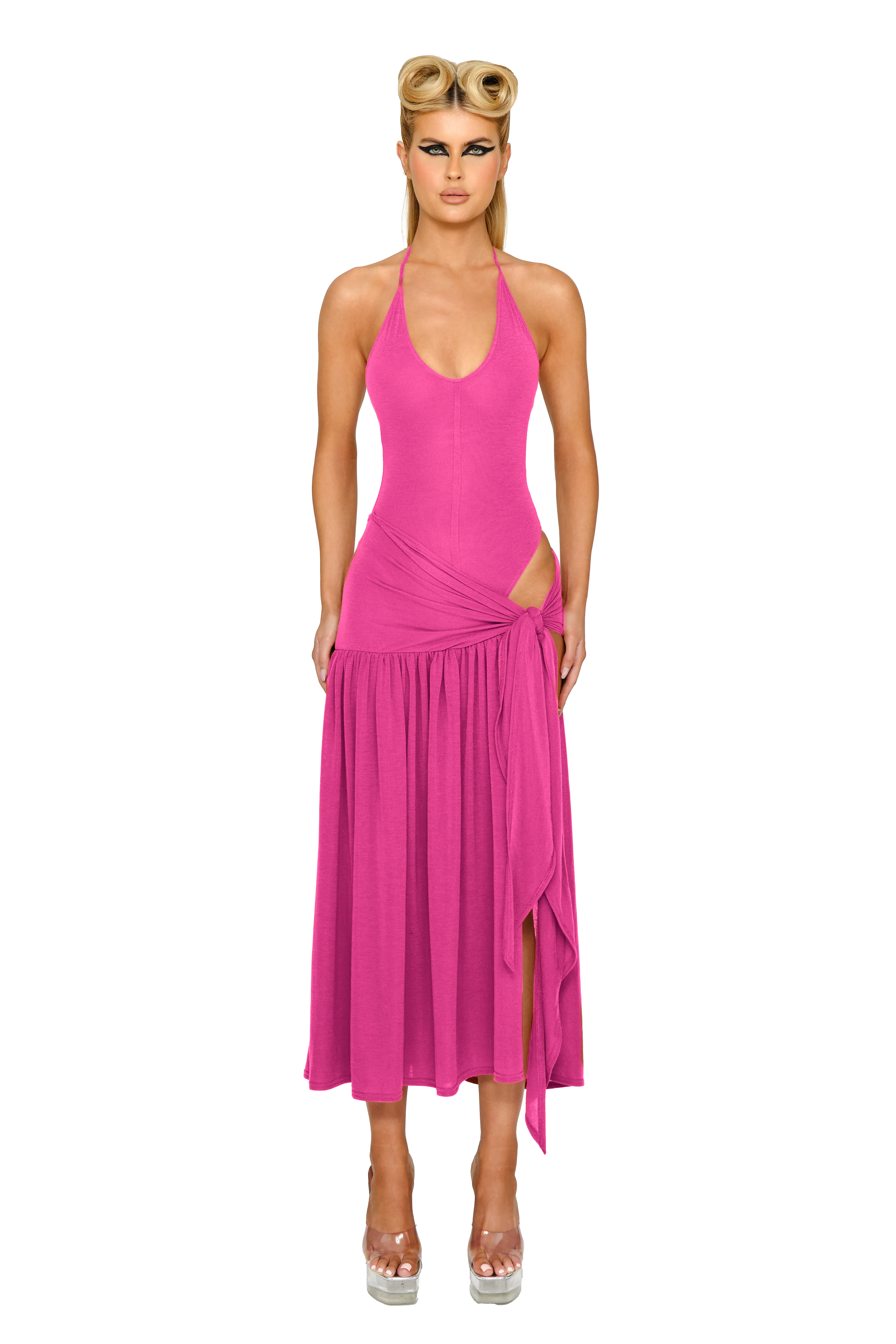 Atacama Knit Dress - Flamingo Pink