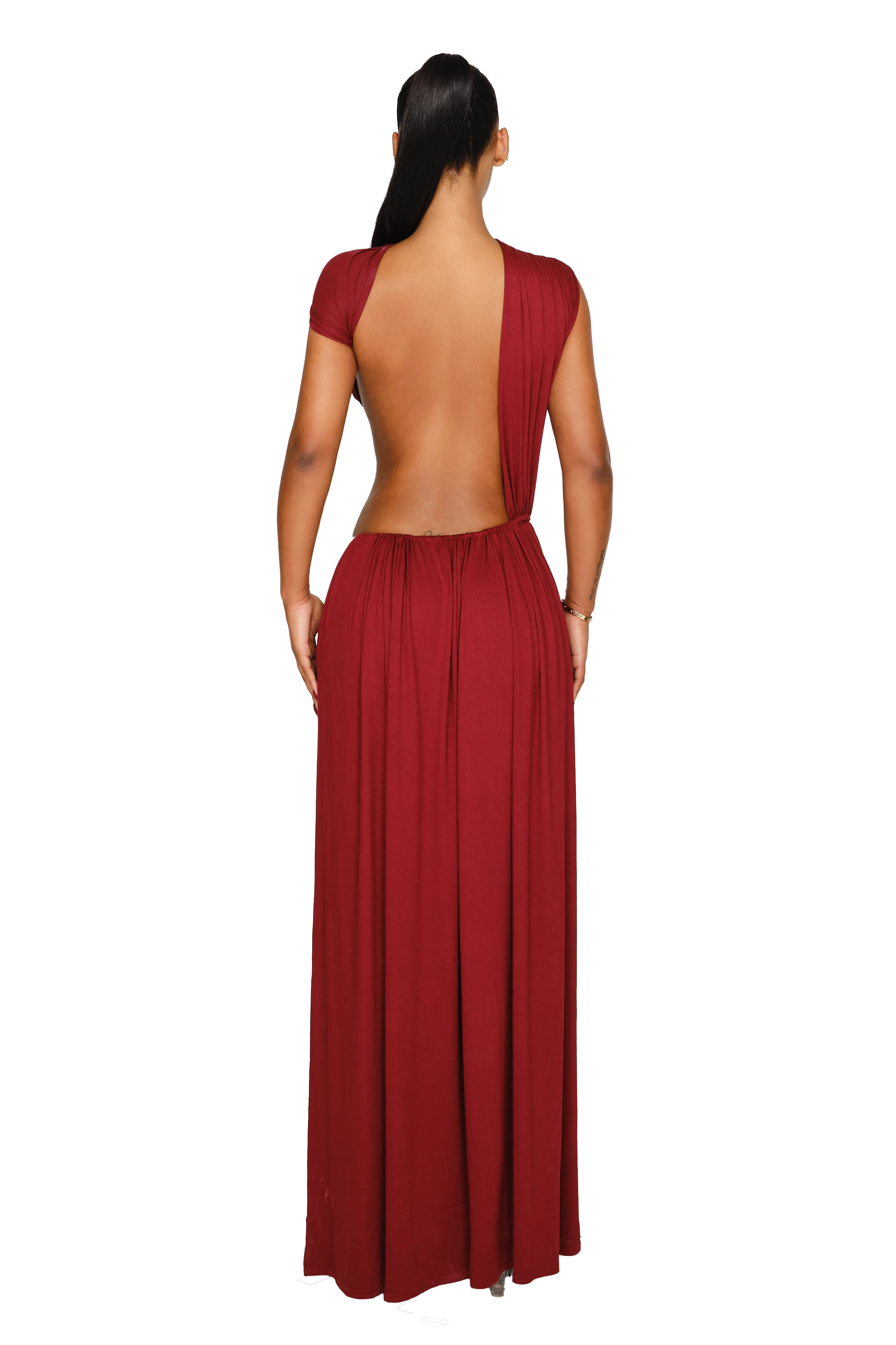 Caroni Dress - Wine Stained - Image 3
