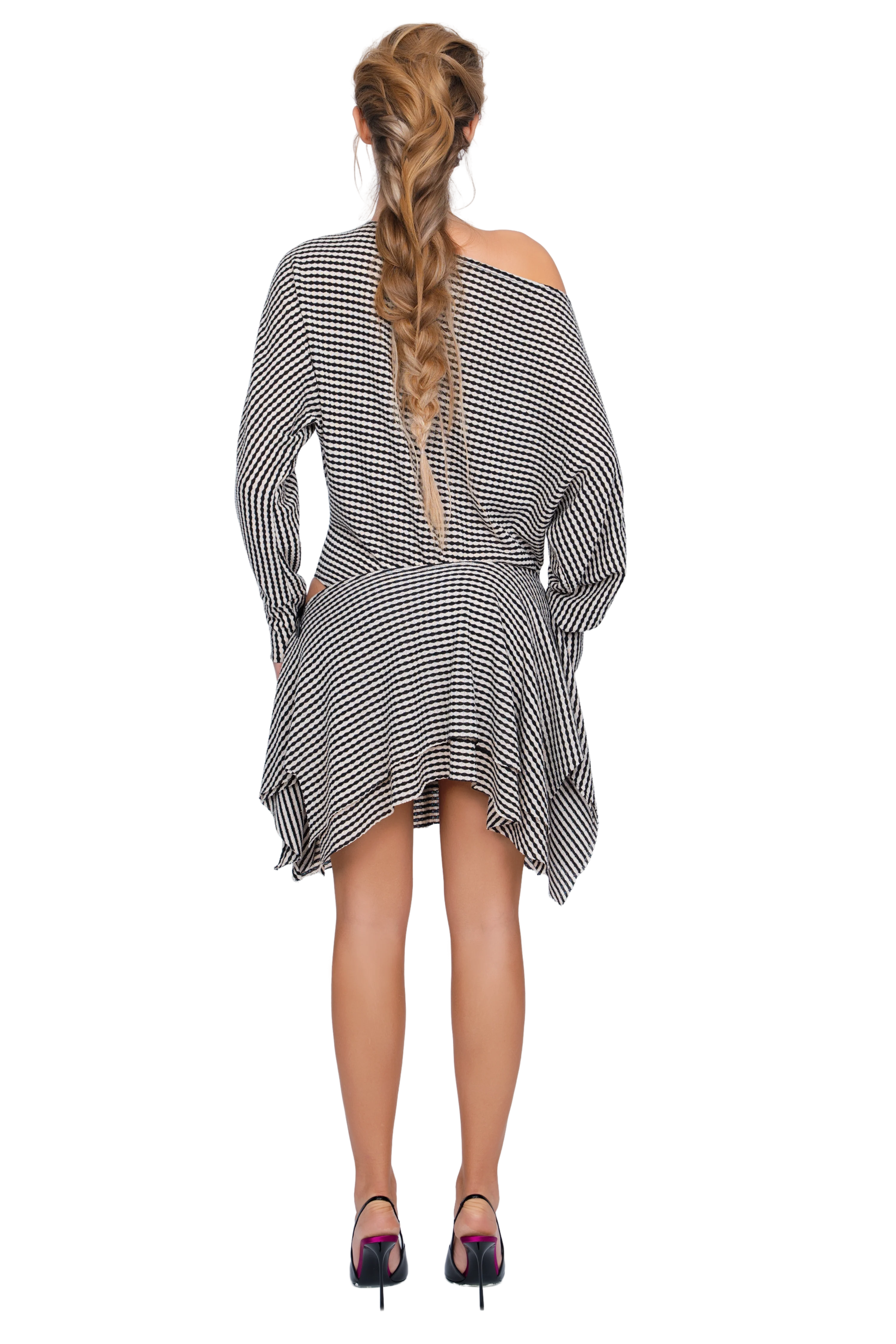 Falzarego Skater Dress - Ribbed Noir - Image 3