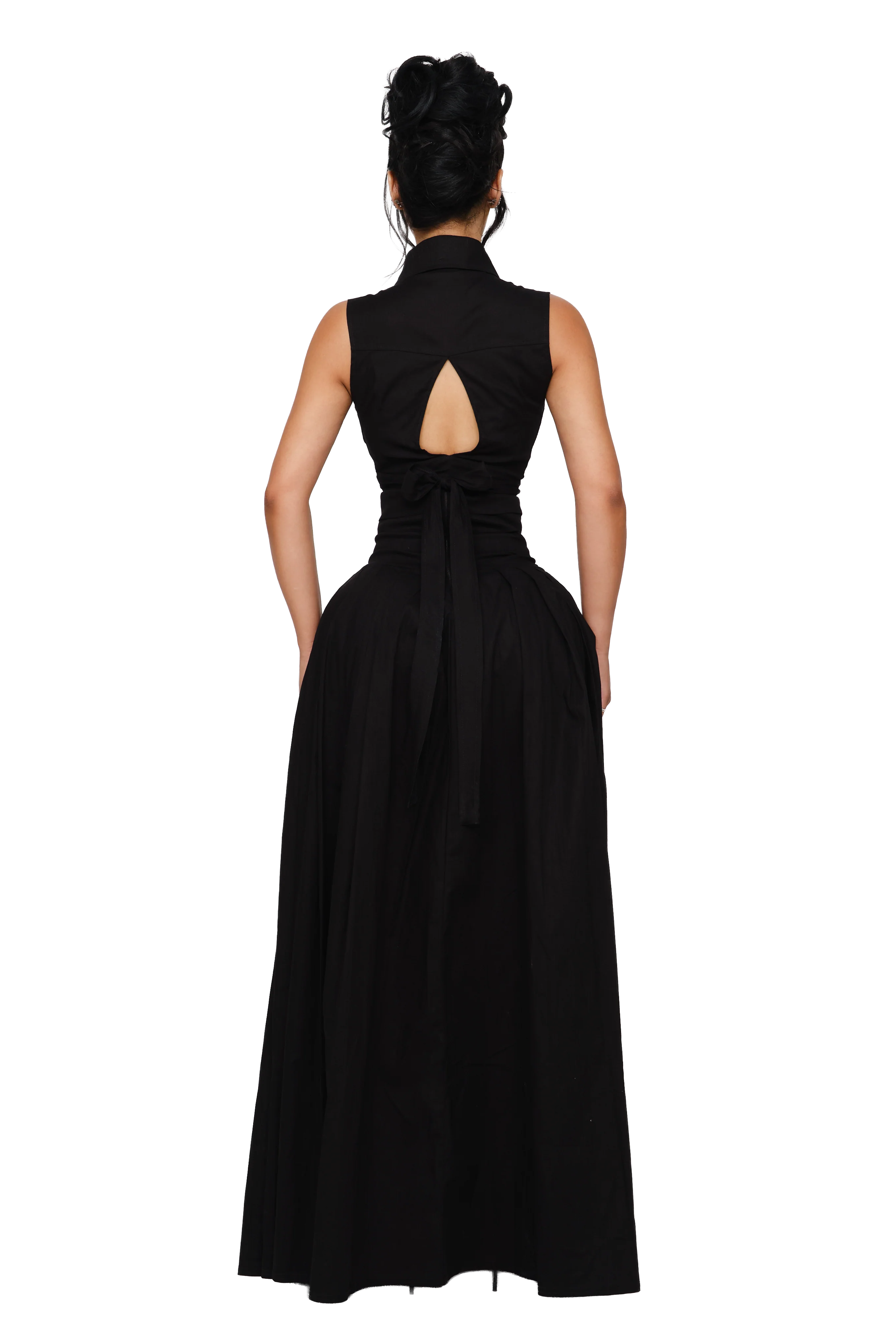 Fuji Maxi Skirt - Satin Black - Image 3