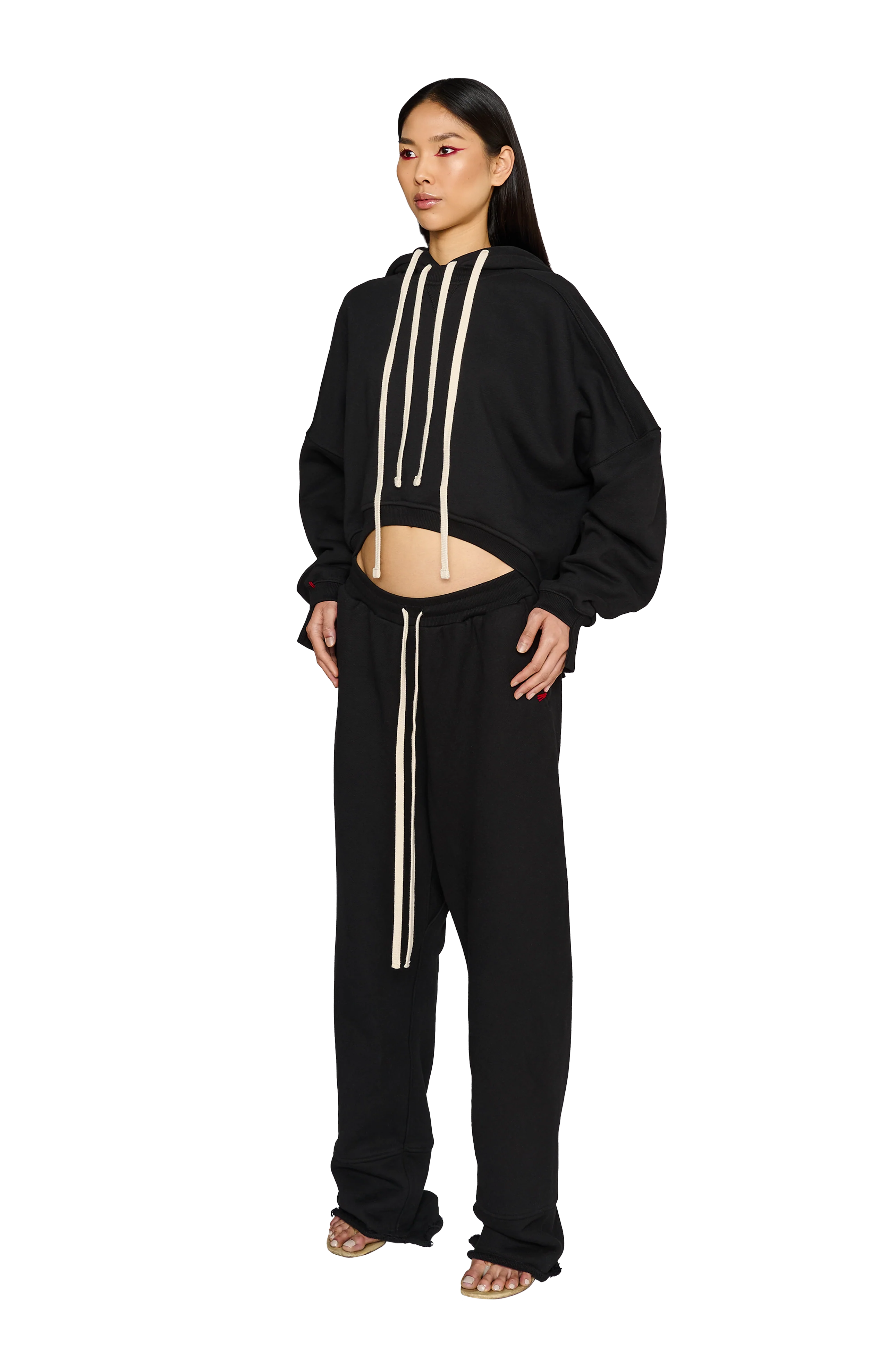 Full Length, Crew Neck Hoodie - Carbon - Image 2