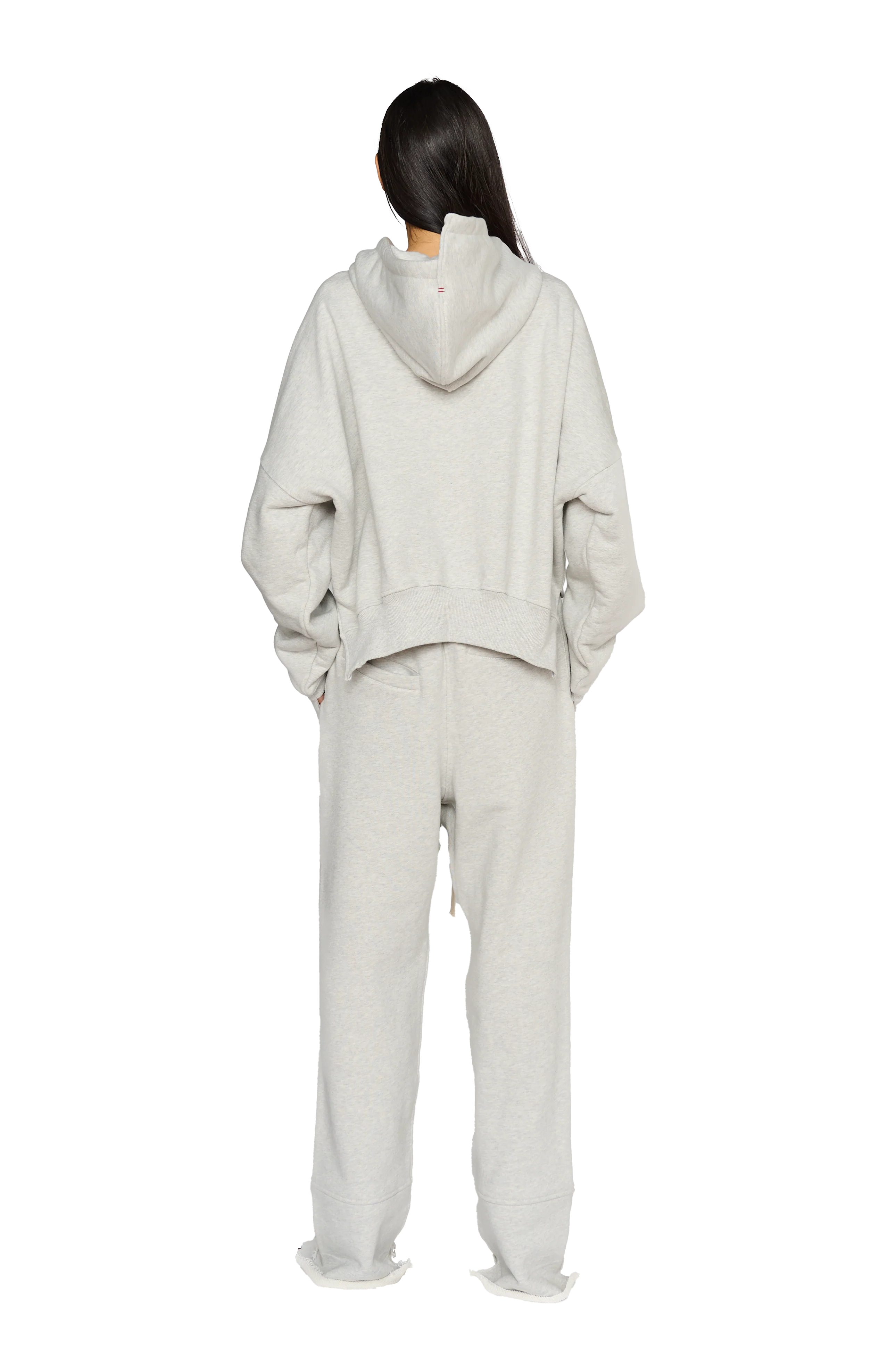 Full Length, Crew Neck Hoodie - Cloud - Image 3