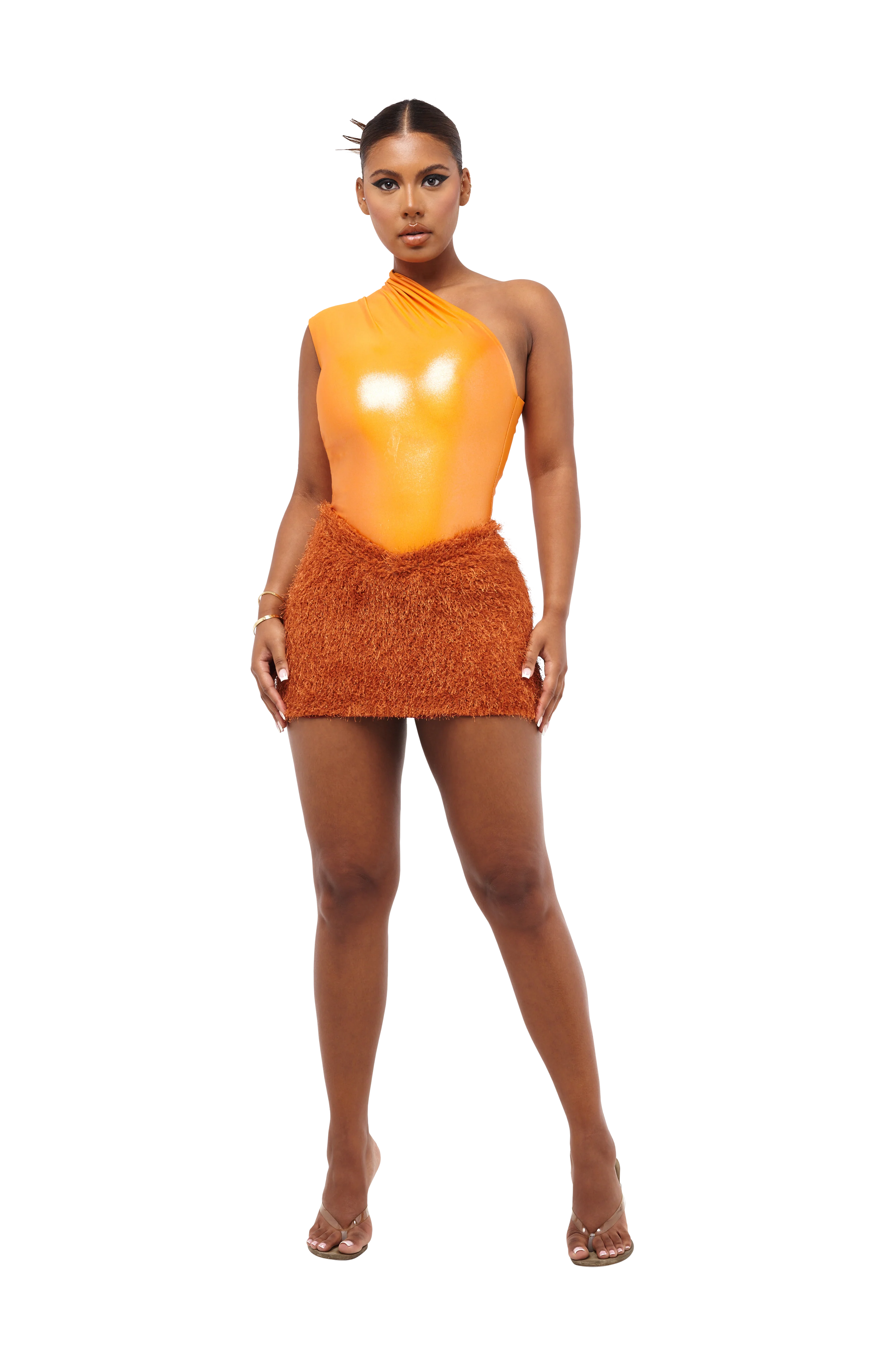 KAIBU MINI SKIRT - ANEMONE ORANGE - Image 4