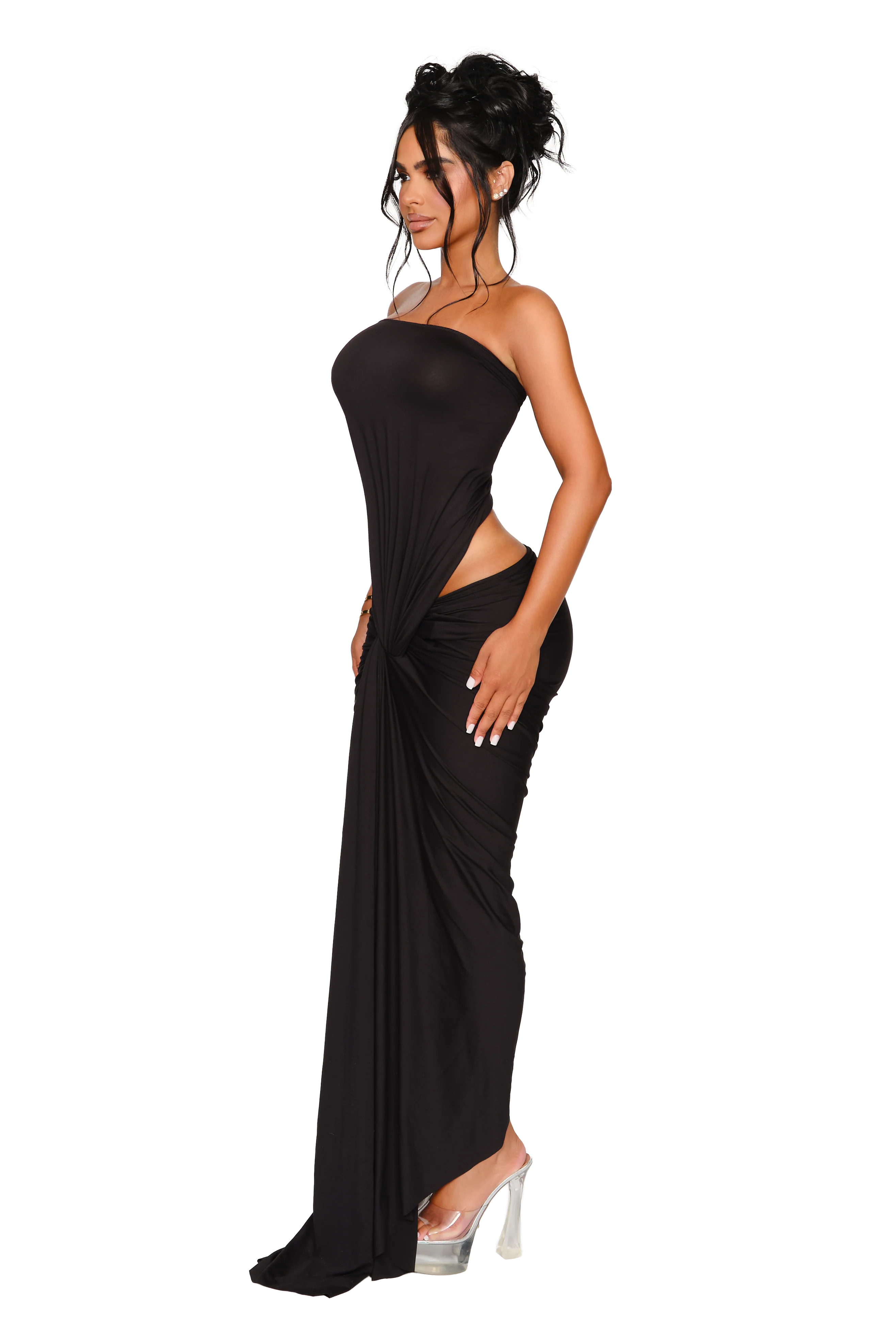 Kali Knot Dress - Blackout - Image 2