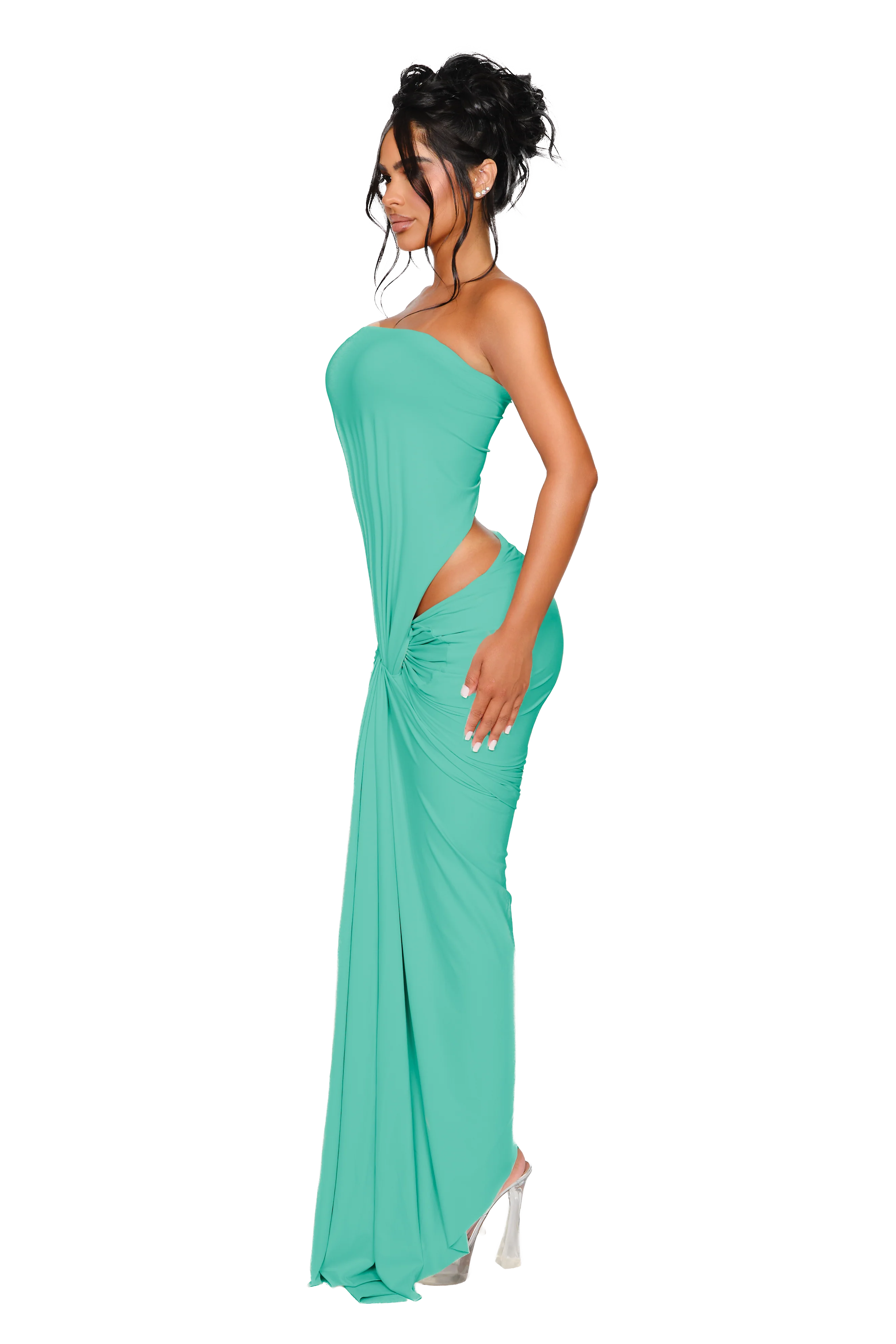 Kali Knot Dress - Cool Tide - Image 2