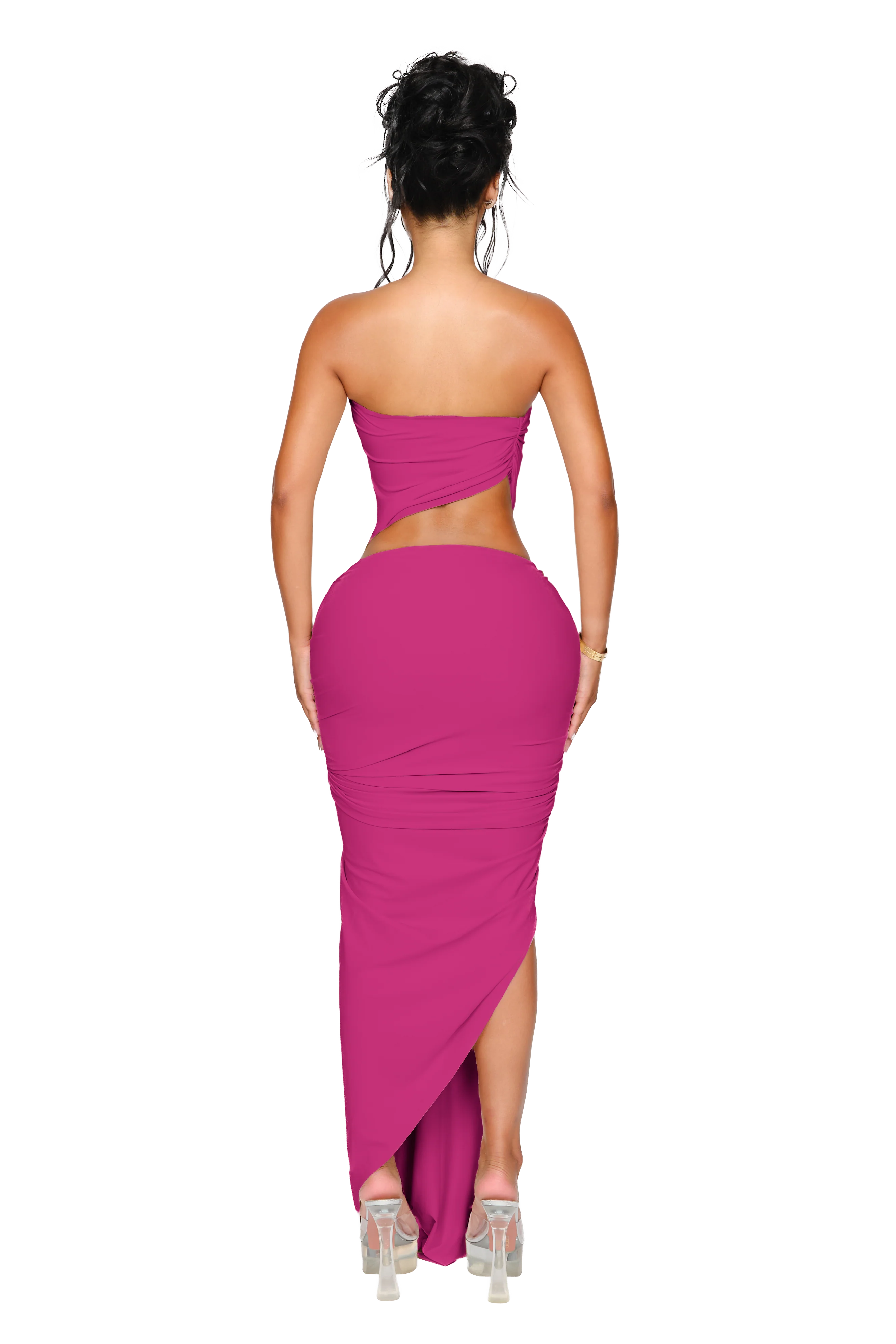 Kali Knot Dress - Electric Pink - Image 3