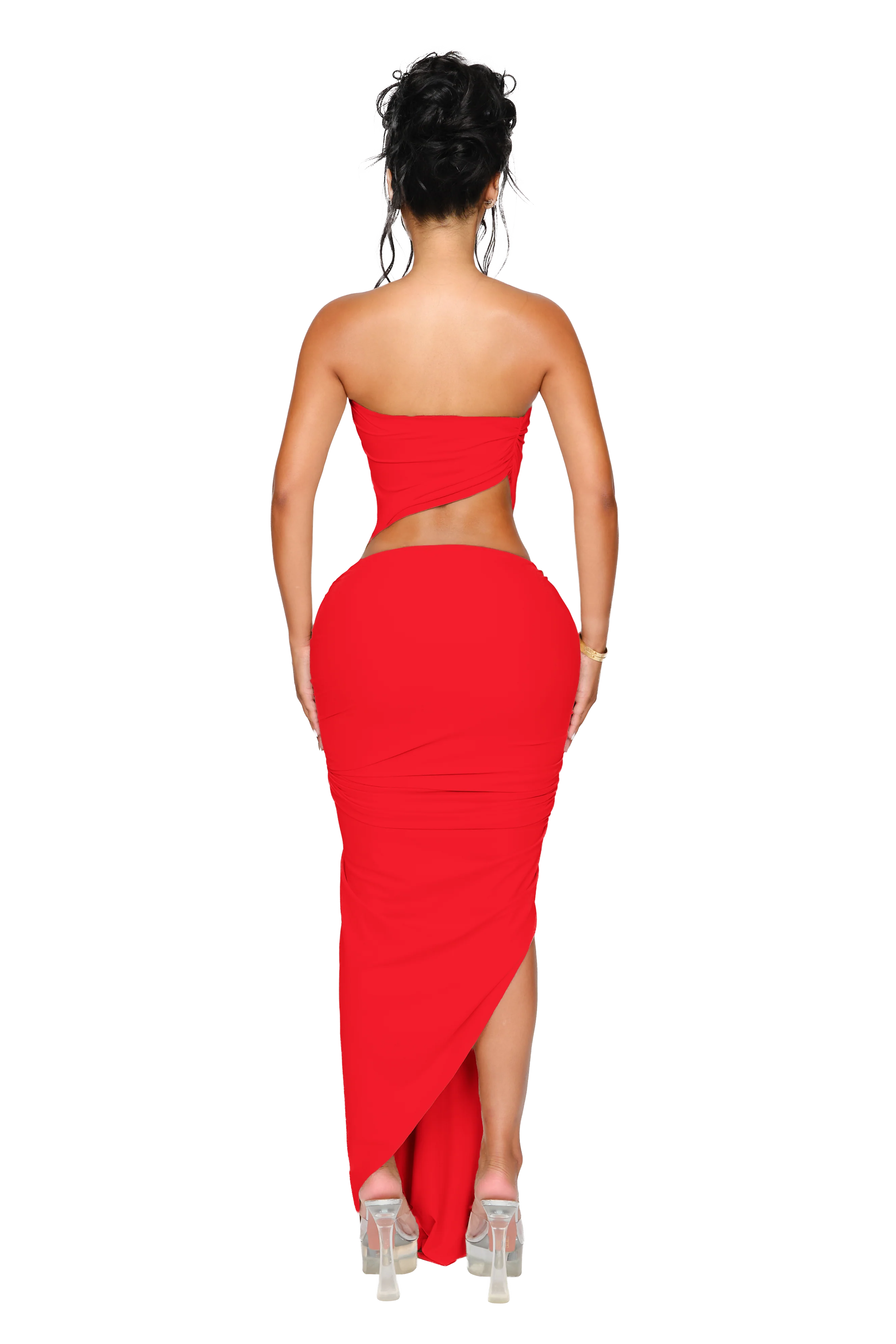 Kali Knot Dress - Flame Red - Image 3