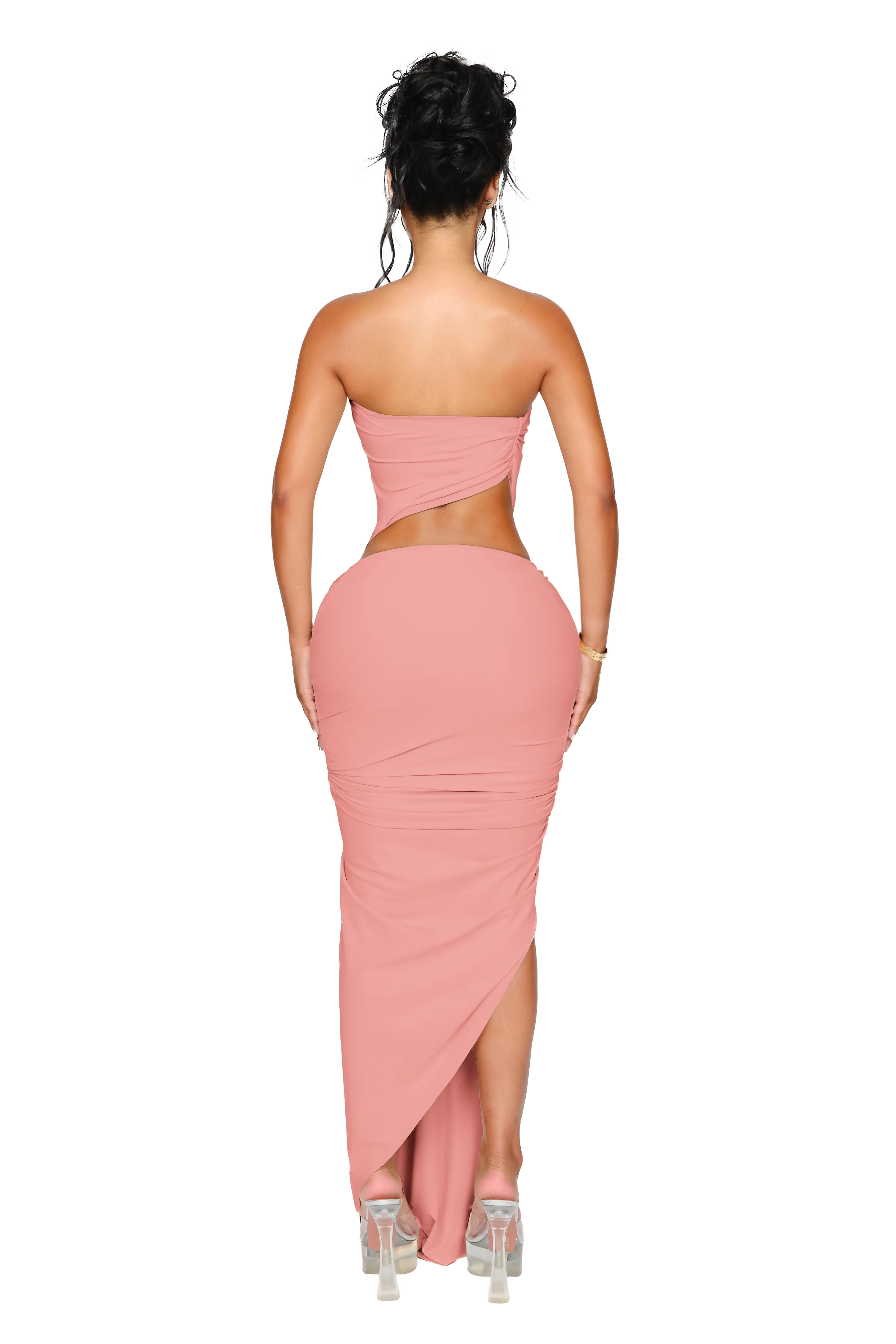 Kali Knot Dress - Peach Parfait - Image 3