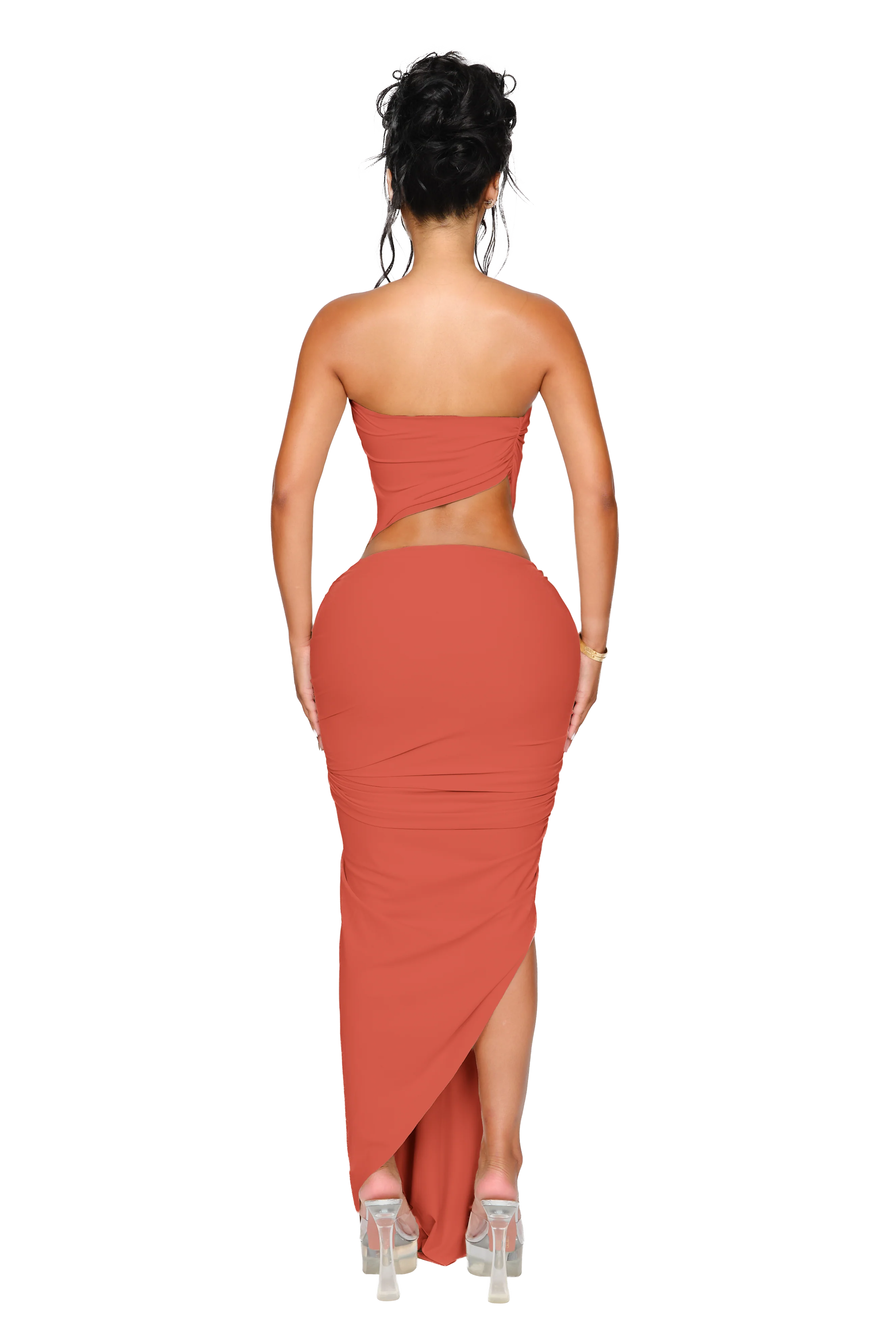 Kali Knot Dress - Terracotta Glow - Image 3