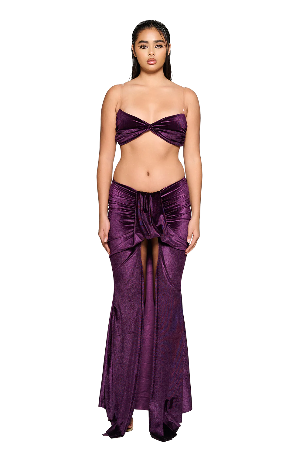 Kwai Crop Top - Burnt Aubergine