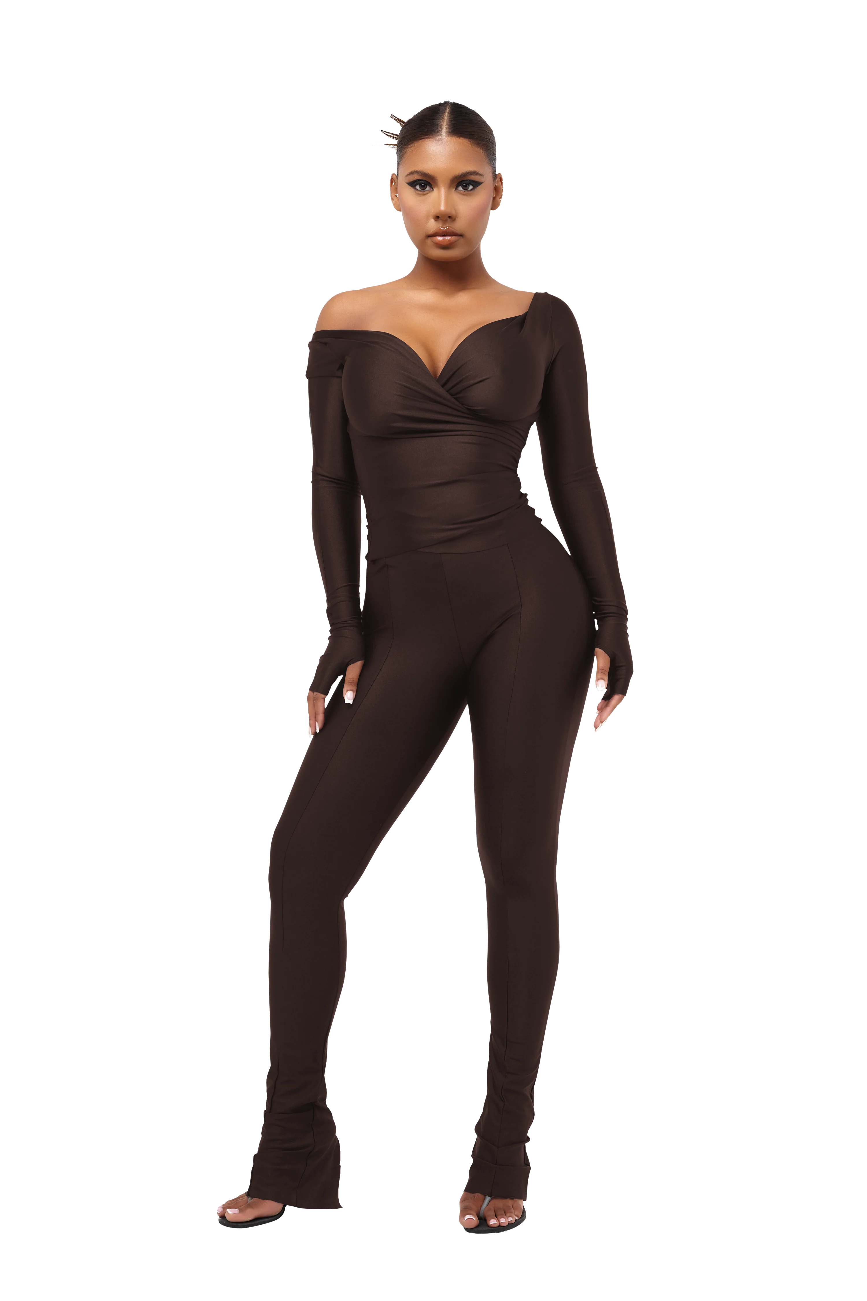 LANAI LEGGINGS - Chocolate - Image 4