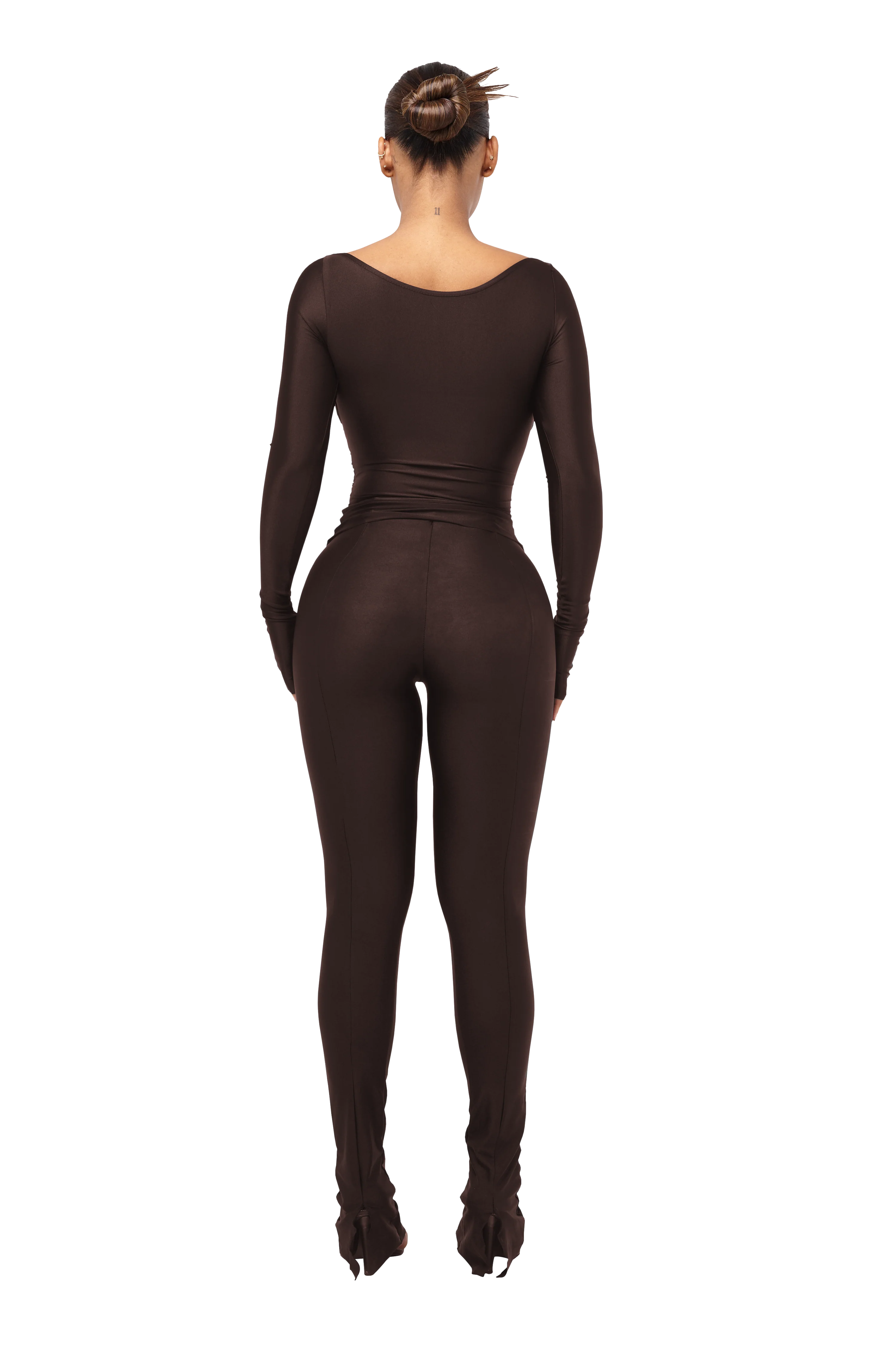 LANAI LONG-SLEEVED TOP - CHOCOLATE - Image 3