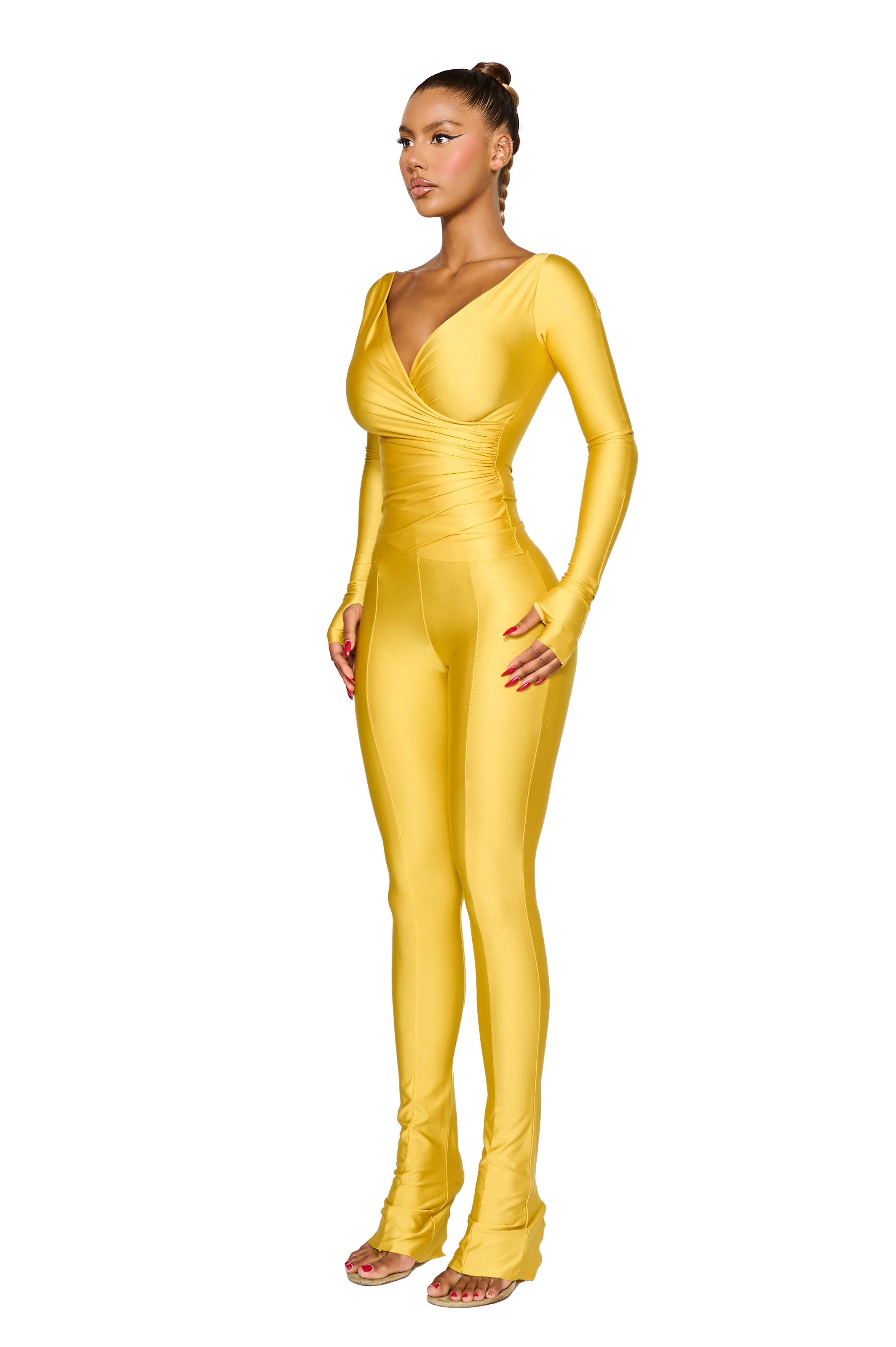 LANAI LONG-SLEEVED TOP - Egg Yolk - Image 2