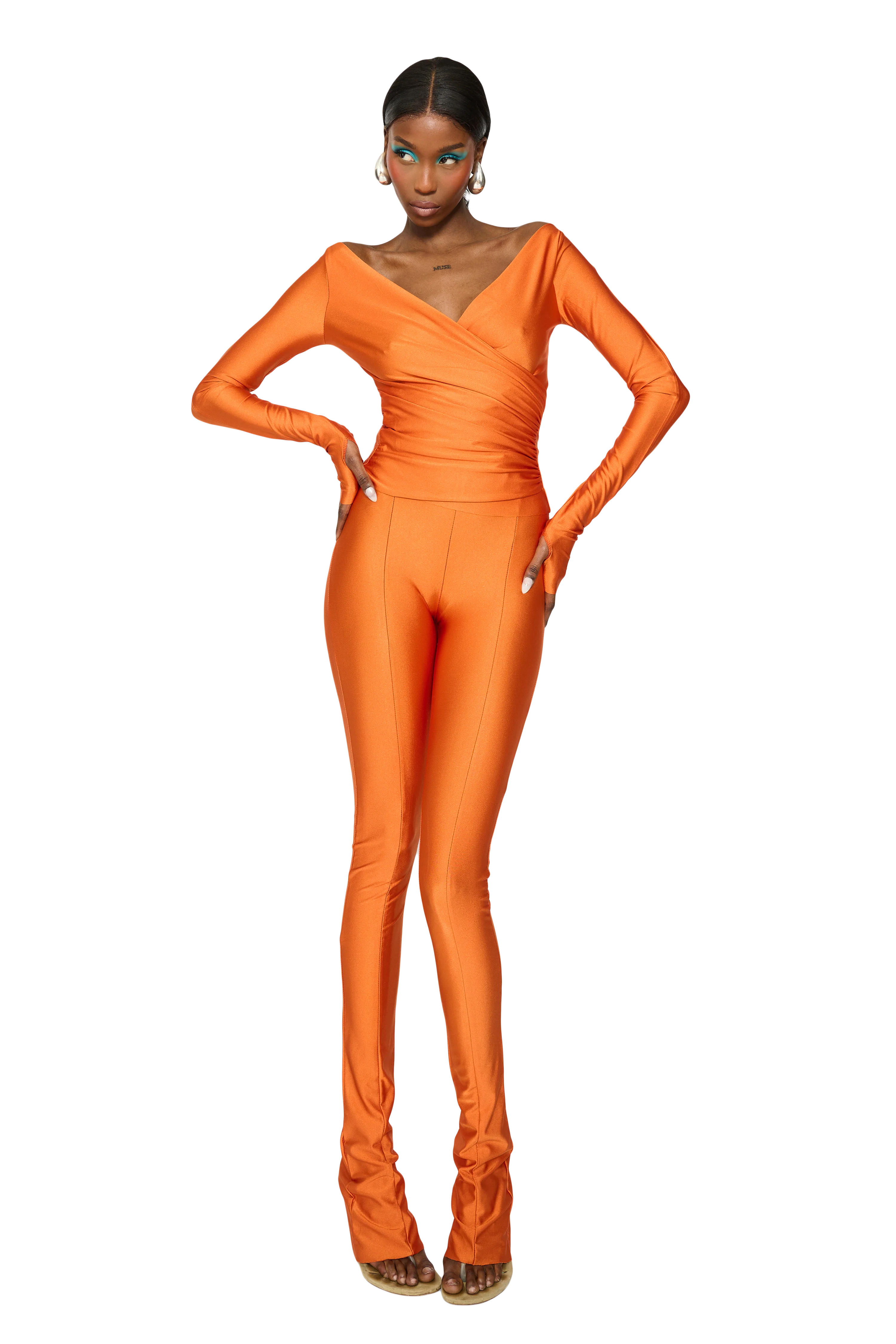 LANAI LONG-SLEEVED TOP - Mango Pulp - Image 4