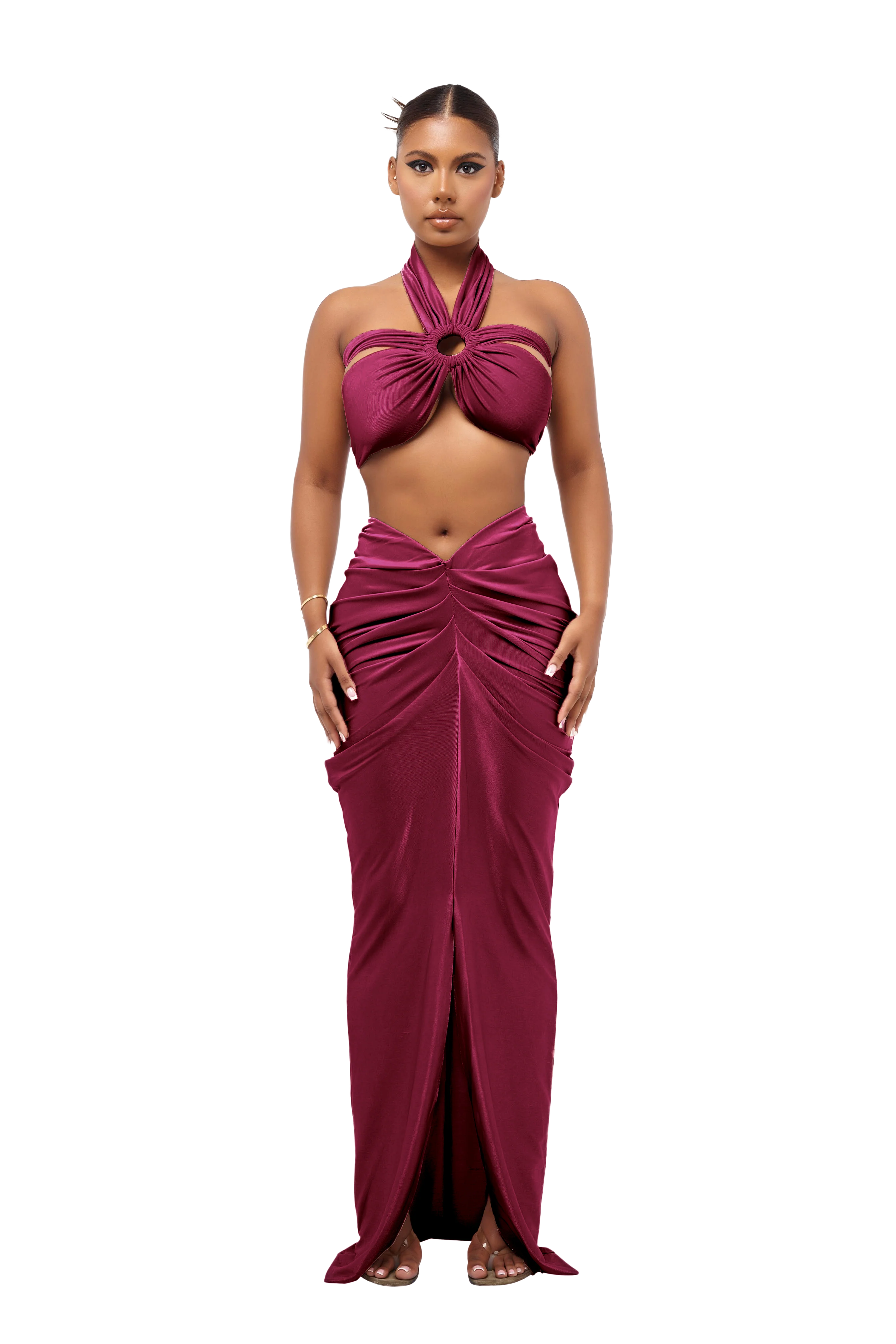 Laucala Skirt - Red Wine