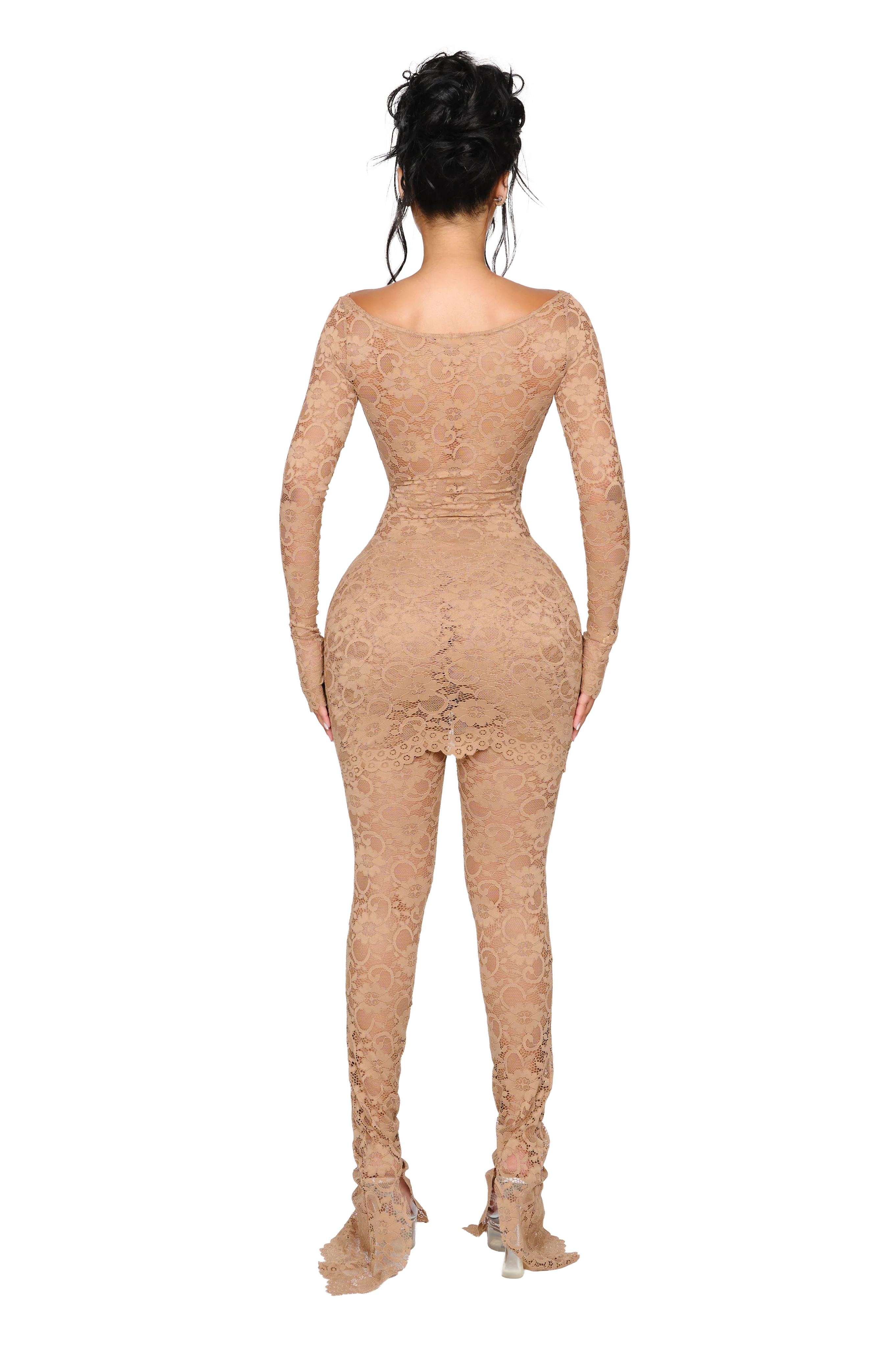 Naia Lace Leggings - Bare Back - Image 3
