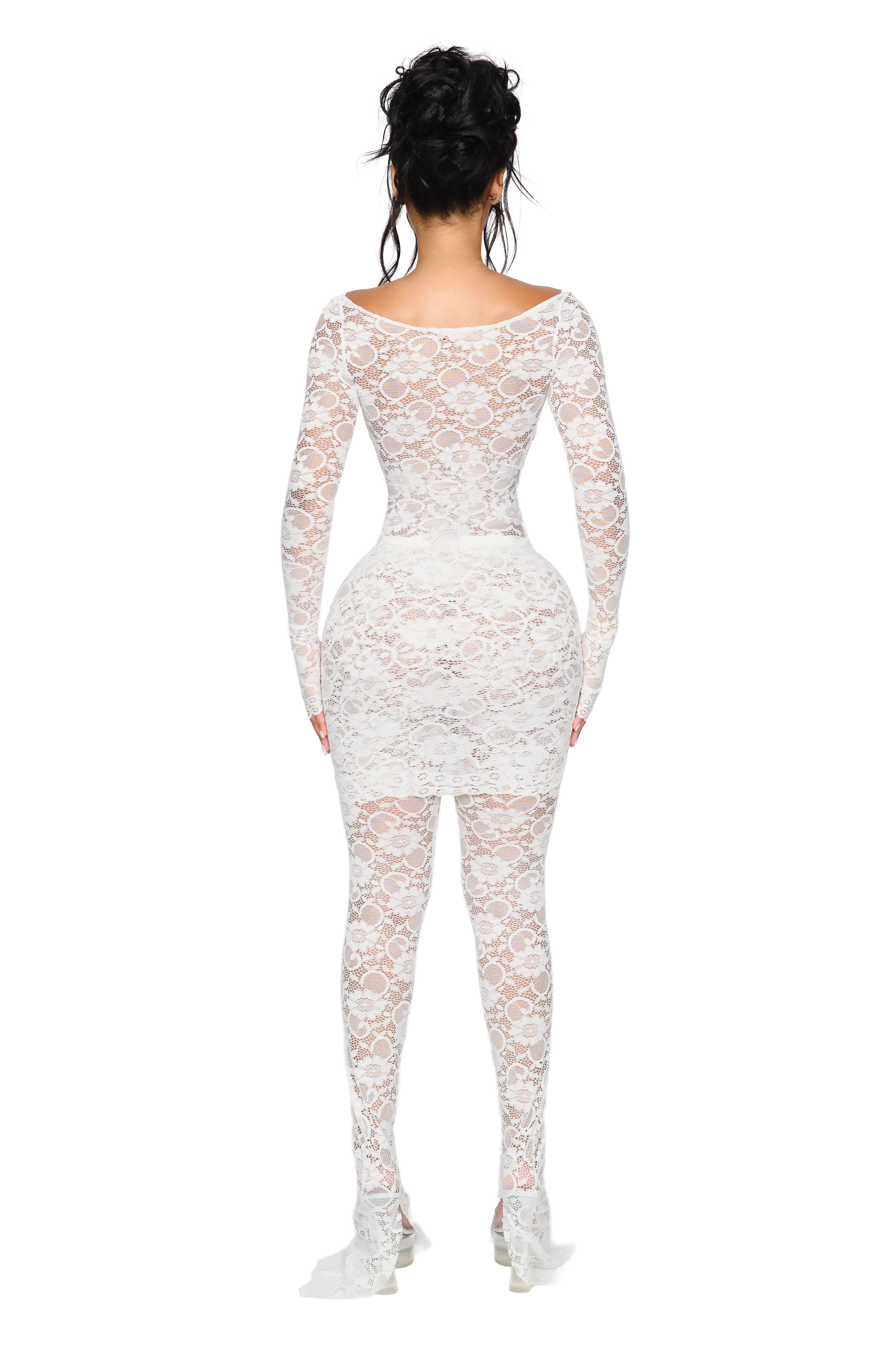 Naia Lace Leggings - White Lie - Image 3