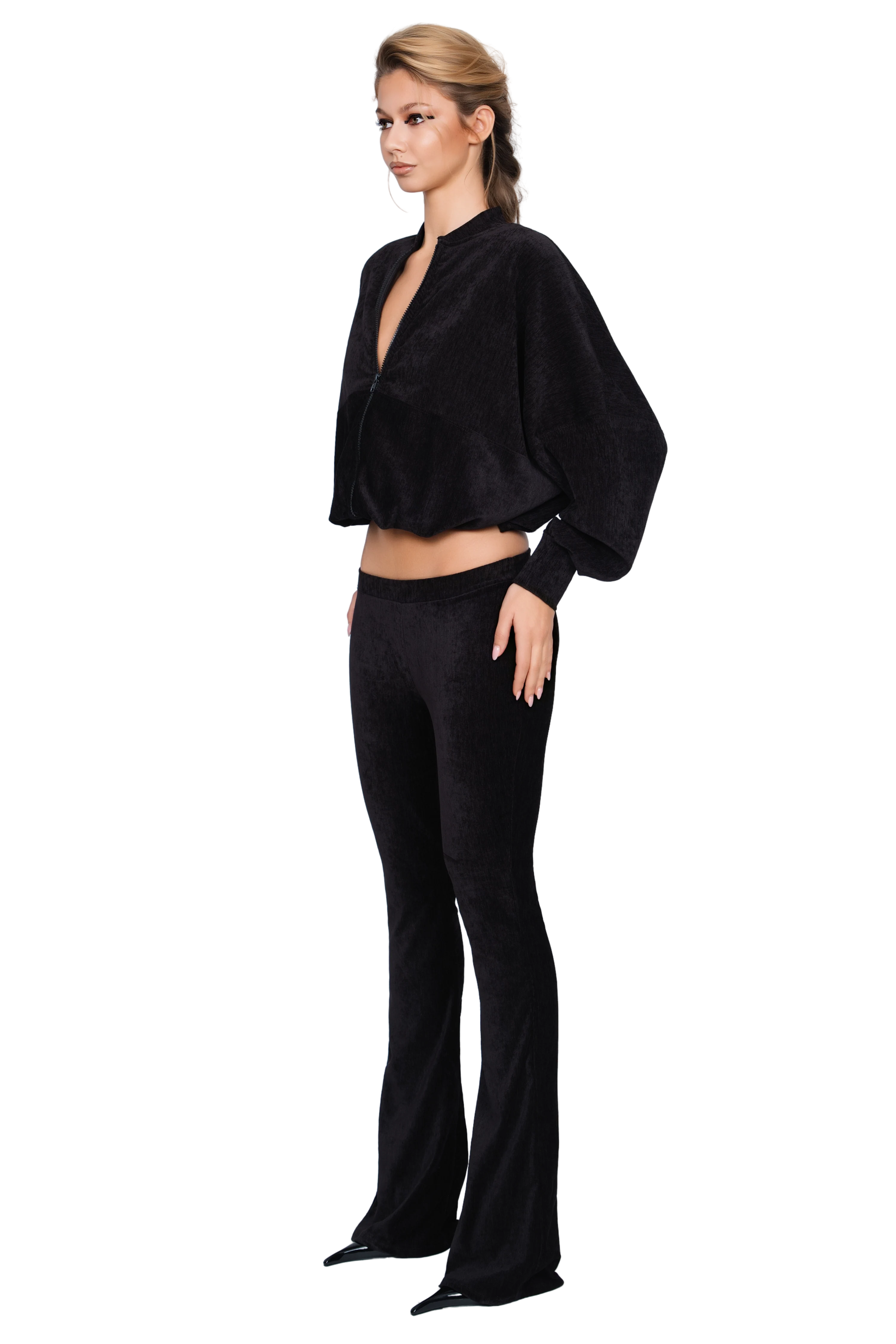 Palla Bianca Bomber Jacket - Obsidian Plush - Image 2