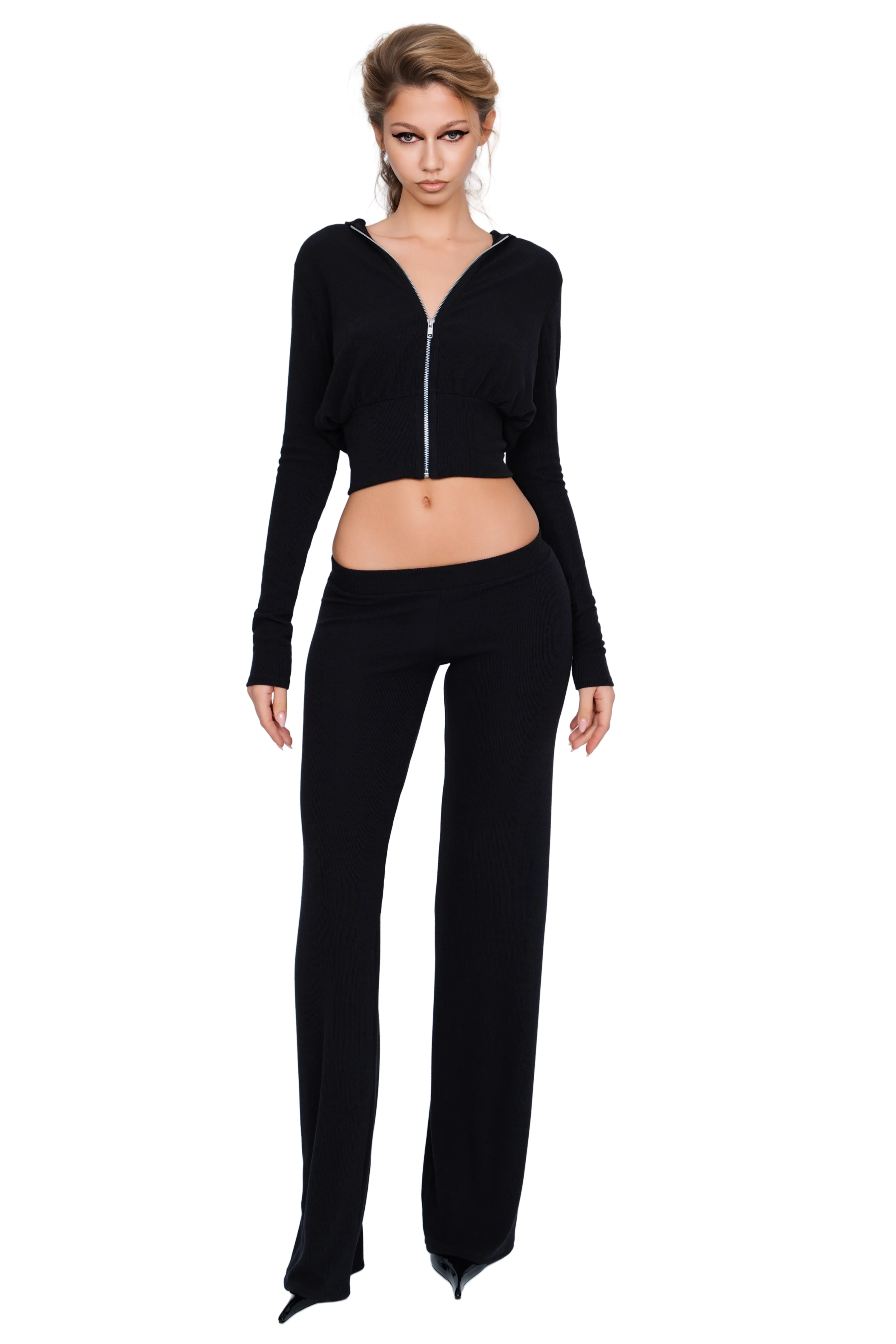 Pordena Ribbed Trouser - Obsidian Rib - Image 4