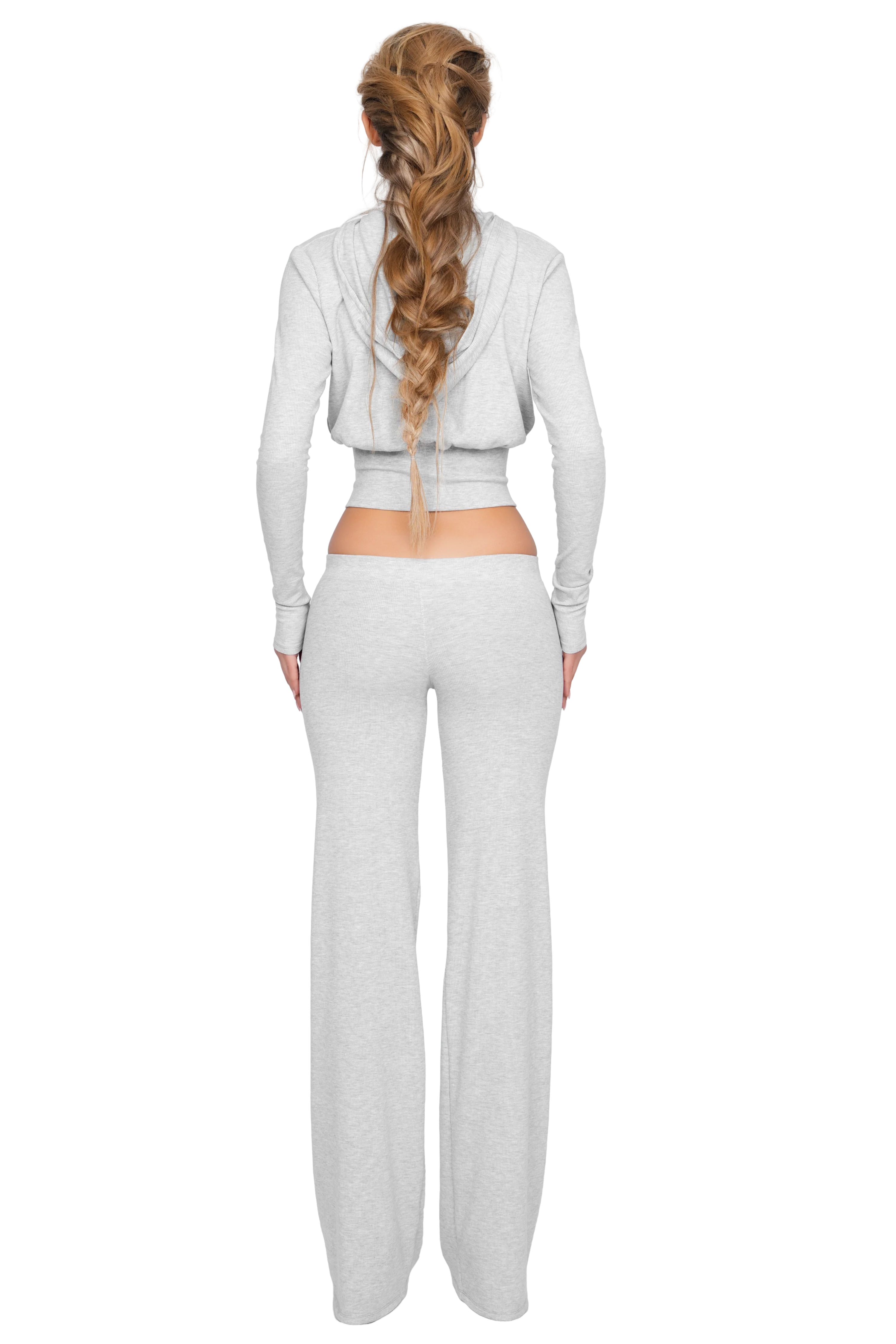 Pordena Ribbed Trouser - Soft Ash - Image 3
