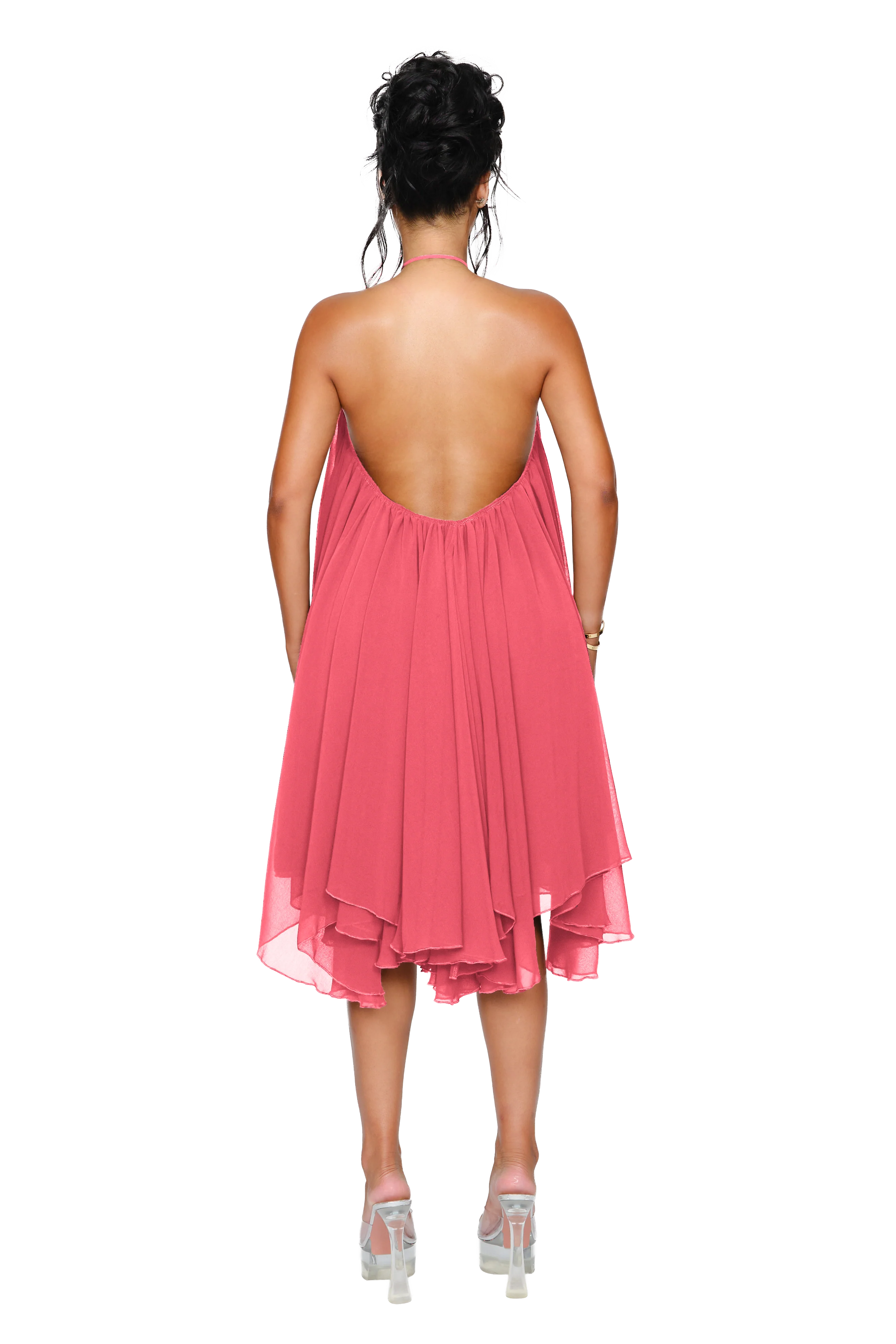 Thar Dress - Hot Coral - Image 3