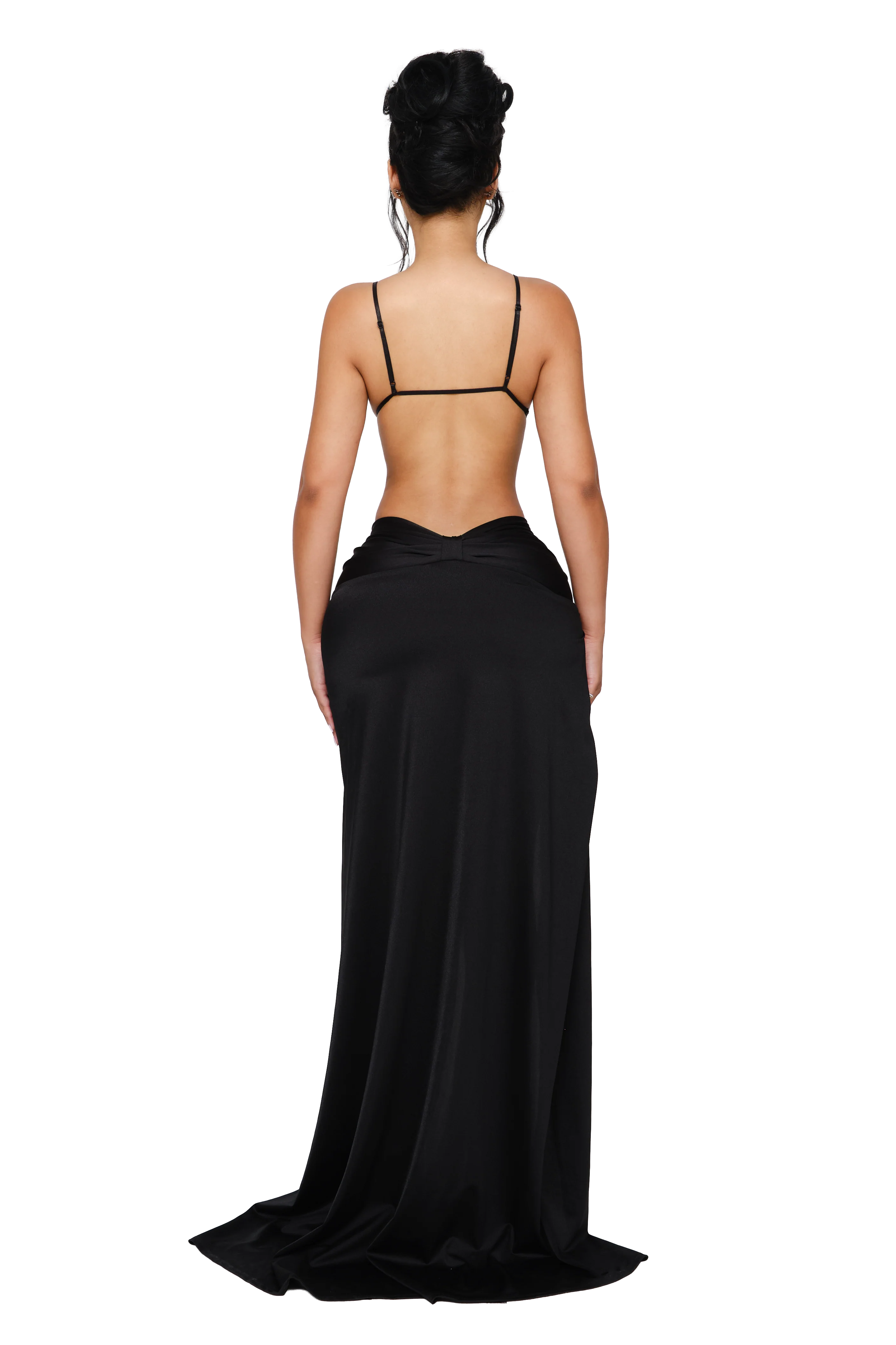 Thessia Cut-Out Maxi Dress - Black Echo - Image 3